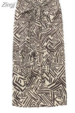 Print Pareo Wrap Skirt Woman High Waist Long Skirts For Women Fashion 2023 Beach Midi Skirt With Slit Women's Summer