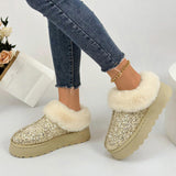 Winter New Fur Integrated Large-Size Fashion Thick Bottom Snow Boots Northeast Thick Cotton Shoes Short