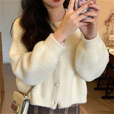 Women Solid Knitted Retro Popular Korean Style Jumper Sweaters Newest Daily All-match Loose O-Neck Vintage Soft