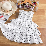 Summer Princess Dress Lace Flower Sleeveles Backless Elegant Birthday Party Weddding Costume For Children