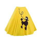Retro Swing Skirt 50's 60's Poodle Rockabilly Grease Fancy Costume 1950s Girls 2022 Pinup High Waist Cotton