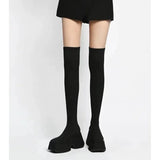 Size 2025 New Coarse And Knitted Elastic Boots Women High And Two Elastic Wool Cotton Boots 42