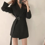 Zingj Celebrity Small Suit Long Chic Retro Belt Korean Version 2024 Casual Temperament Ins Suit Jacket Female
