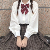 White Shirt Teen Autumn Soft Girls Japanese Preppy Style Kawaii Jk Uniform Harajuku Long Sleeve Blouse Lolita