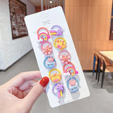 New Girls Cute Cartoon Flower Small Scrunchie Kids Ponytail Hair Tie Elastic Hair Bands Fashion Hair Accessories