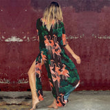 Print Tunic Long Kimono Plus Size Sexy Beach Wear 2022 Summer Clothing For Women Tops and Blouses Shirts
