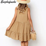 Women Dresses 2022 Women's Ruffles Spring Street Sexy Casual Slim Thin Beach Party O Neck Mini Polka Dots Free