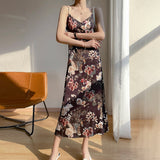 And Summer New Women's Satin Silk French Style Sexy Fashion Invisible Zipper Design Refreshing Breathable Suspender