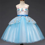 Fantasy Unicorn Dress For 3-8 Year Girl Children's Princess Costume Kids Birthday Party Infant Tutu Child