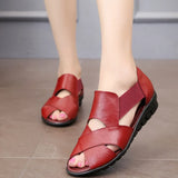 2021 Summer Gladiator Rome Casual Sandals Women Shoes Sandalia Feminina Genuine Leather Wedge Heel Comfort