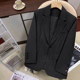 Zingj Small Suit Jacket Female Small 2024 Spring And Autumn New Korean Version Of Loose Suit Design Sense