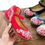 Zingj Shoes Beef Tendon Bottom Loose Fat Feet Large Size Women's Shoes Middle-Aged And Elderly Mother Shoes Embroidered Cloth Shoes Single