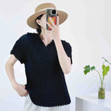 Folded Texture High-End Design Wrinkle Single-Drip Buckle Coat Women's Spring And Autumn New Messy Comfortable Open