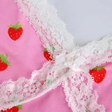 Sexy V-neck Strawberry CamisoleOutfit