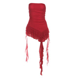 Spring And Summer Women's New Fashion One-Word Shoulder Repair Leud Thrombochrome Bhise Small