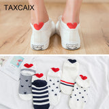 New Arrivl Women Cotton Socks Pink Cute Cat Ankle Socks Short Women Socks Casual Animal Ear Red Heart Gril Socks