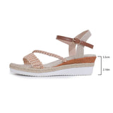 Zingj Summer New National Style With Sandals Platform Heel Buckle Large Size