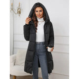 2024 New Hooded Women's Cotton-Padded Clothes Women In The Long Slim Cotton-Padded Jacket Cotton-Padded Jacket Warm Women's Coat-Outfit