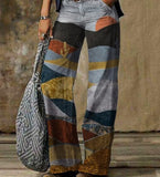 Zingj Plus Size Casual Pants Thin Jeans Wide Leg Pants 211-0-Outfit