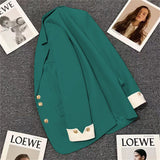 Suitcase Women's 2025 Spring New Korean Style Suit Blue Blast Street Ocean Design