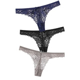 Sexy Lace Thong Low Waist Lace Transparent Panties Women Hollow out Breathable G String Briefs Bow Underwear
