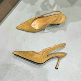 Temperament High-Heeled Black Bag Head Sandals Female High Spring And Summer Explosion Of Small High-Grade Temperament With Skirt Pointed Single