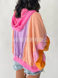 New Ins Ladies Autumn Coat ¡¤ Fresh Cotton Hoodie Color Hooded Oversized Jacket-Outfit