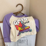 Cotton Children Cartoon T Shirts Cute Animal Print Baby Long Sleeve T Shirt For Boys Girls Tee Kids Casual Pullover
