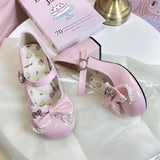 Wind Soft Bottom Mary Jane Leather Shoes 2025 New Word-Button Round Head Sweet Cute Lo