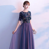 Dress 2025 New Banquet Temperament Long-Term Squins Adult Choir Show Long Dress Tibetan