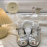 Thin Round Head Bow Flat Sole Single Shoes Summer New Small Leather Shoes Light Mouth Mary Jane