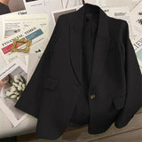 Zingj And Autumn Suit Jacket Female In 2024 Autumn New Black Net Red Fried Street Temperament Trend Casual Ladies