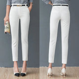 Lady Pencil Pants 2020 Women Fashion Work Wear Trousers Business Ladies Korean Style Female Black Navy blue White
