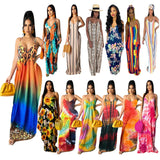 Zingj New Women's Casual Loose Print Cotton Slip