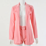 Sexy Office Lady Two Piece Set Women Suit 2020 Summer Autumn Blazer And Pants Jumpsuit Set Casual Suits