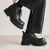 Zingj Martin Boots Men's Fall / Winter British Gauge Tide Tooling Locomotive Black Knight Short Boots