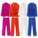 Women's Dress French Belt Dress Small Suit Jacket + Casual