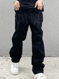 Men's Washed Revenge Straight Leg Jeans- Outfit