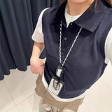 New Set Of OOTD Relaxation Feeling Wearing A Reduced-Age White T-Shirt Vest Dress