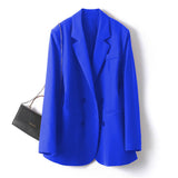 Small Suit Jacket Female Spring And Autumn Korean Version Of Loose Temperament Double Buckle Leisure Career Suit Blouse