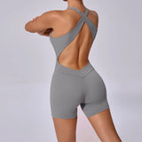 Zingj Back Tight Hollow-Out Yoga Pants Peach Hip All-Piece Speed Dry Exercise Fitness Jumpsuit-Outfit
