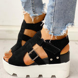 Fashion Summer Platform Wedge High Heels Casual Comfortable Light Leisure Shoes Woman Sandals Women Shoes