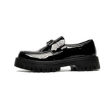 2025 British Round Toe Shoes Platform Fashion Casual Work Shoes