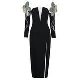 Bandage Dress 2022 Women Maxi Long Bandage Dress Elegant Sexy Evening Party Dress High Quality Summer Club