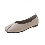 Size Single Shoes Women 2025 Summer Autumn New Casual Korean Version Of The Square Head Flat Sole Soft Bottom Shallow Mouth Comfortable Bean Shoes