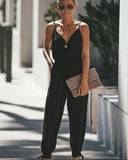 Tether Deep V-neck Strap Cotton Long