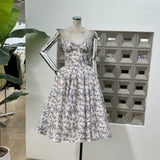 Blue And White Porcelain Bottle Retro Temperament Ponbo Pongi French Princess With Long Broken Flower Romantic