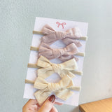 Soft Nylon Baby Girl Headband Bowknot Newborn Headbands Elastic Hair Bands Infant Turban Headwear Kids Hair