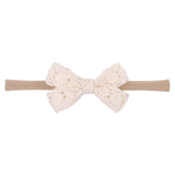 Lace Bowknot Baby Headband Turban Solid Color Newborn Baby Girls Elastic Hair Bands Nylon Headwear Kids Hair
