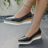 Size 2025 Spring And Autumn 2025 New Hemp Rope Pine Cake Bottom Shallow Breathable Head Lady Single Shoe